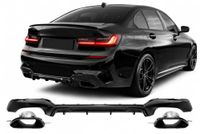 Achterdiffuser BMW Achterdiffuser Geschikt voor BMW 3 Serie G20 G21 M Sport 2018-2022 – M340i Look – Hoogglans Zwart – Inclusief Uitlaatsierstukken