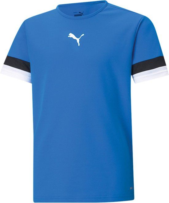 Puma teamRISE Jersey Shirt Junior - Maat 164 - Blauw/Zwart/Wit