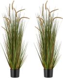 VEVOR Kunstgras Plant, 2-Pack 1194 mm Paardenstaart Rietgras In Pot