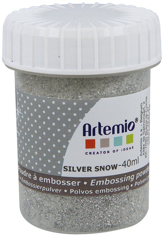 Artemio Relief poeder silver snow transparant - 40 ml