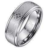 Mendes Jewelry Heren ring Wolfraam Celtic Knot Brushed-17mm