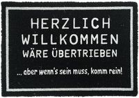 Merkloos Relaxdays Deurmat kokos - 60 x 40 cm - welkom - antislip
