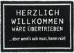 Merkloos Relaxdays Deurmat kokos - 60 x 40 cm - welkom - antislip