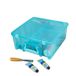 ArtBin 6990AA Super Satchel Double Deep Portable Art & Craft Organizer met handvat, kunststof opbergdoos, Aqua Mist, polypropyleen
