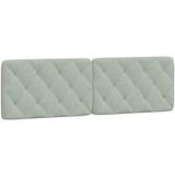 Coussin de tête de lit gris clair 160 cm velours
