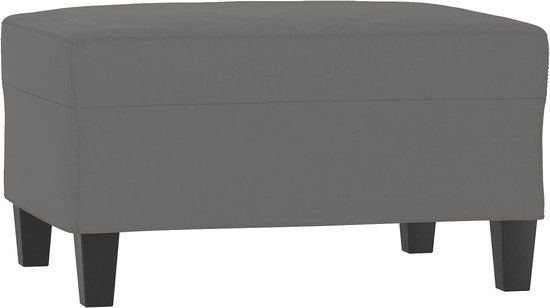 vidaXL Voetenbank 70x55x41 cm Donkergrijs Microvezelstof