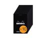 RHODIA 12559Cpack - Geniet Dotpad Notitieblok N°12 Zwart - 8,5 x 12 cm - Dot Stippen - 80 Afscheurbare Vellen - Clairefontaine Wit Papier 80 g/m² - Omslag van Gecoat Karton - Pakket van 10 blokken