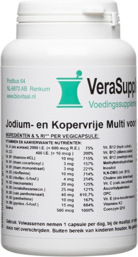 Biovitaal Jodium- en Kopervrije Multi Volwassenen Capsules