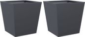 vidaXL Plantenbakken 2 st 40x40x40 cm staal antracietkleurig