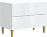 vidaXL Table de chevet avec tiroir Blanc 62 x 34,5 x 48 cm Bois transformé
