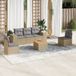 Prolenta Maison Exclusive - Tuinset voor in de tuin, 6-delig, met kussens, beige, gemaakt van polyrotan