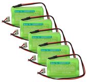 vhbw 5x batterie compatible avec ABM KCD013(SC), IL(D/E), AXC003(SC), IL023(8), IL(F/R), AXC(W) sortie de secours, éclairage de secours (2000 mAh, 4,8 V, NiMH)