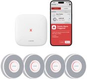 X-Sense Link+ Pro Slimme Voice Rookmelder bundel - 4 XS0B-MR Rookmelders en SBS50 Base Station