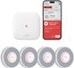 X-Sense Link+ Pro Slimme Voice Rookmelder bundel - 4 XS0B-MR Rookmelders en SBS50 Base Station
