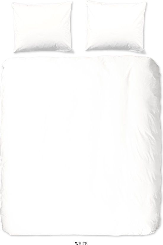 Good Morning Uni - Dekbedovertrek - Tweepersoons - 200x200/220 cm + 2 kussenslopen 60x70 cm - White