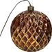 Anna's Collection Verlichte kerstbal glas - antiek goud - 15 cm - met 15 lampjes - warm wit