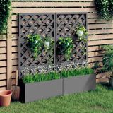 Prolenta Maison Exclusive - Jardinières avec treillis, lot de 2, gris, 65 x 33 x 135 cm, WPC