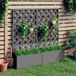 Prolenta Maison Exclusive - Jardinières avec treillis, lot de 2, gris, 65 x 33 x 135 cm, WPC