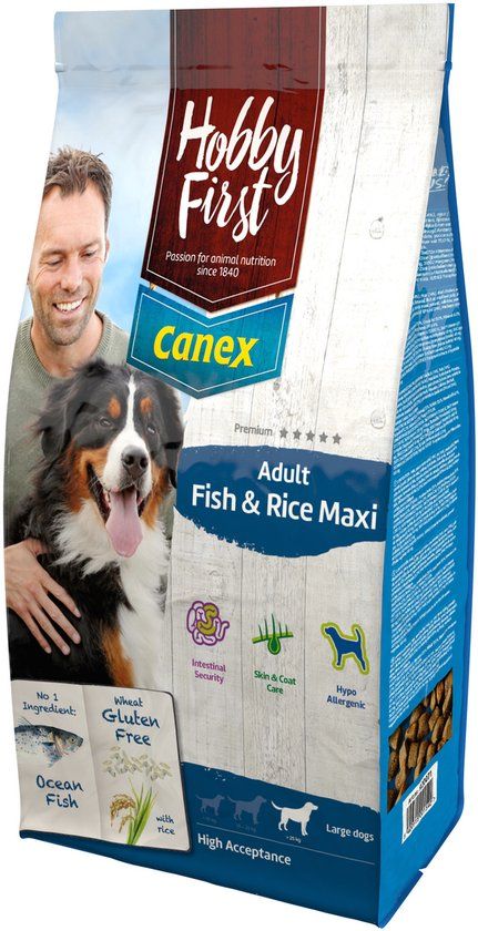 Canex Dynamic adult fish & rice maxi hondenvoer 12 kg