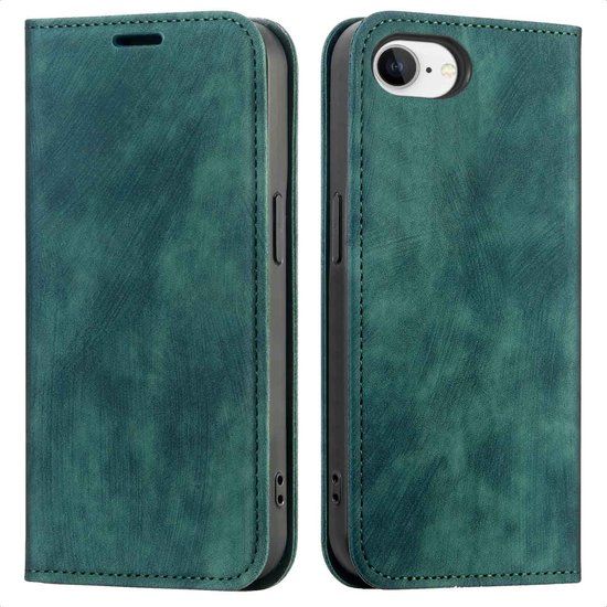 imoshion Slim Bookcase - Groen - Geschikt voor Apple iPhone SE (2022/2020), 8, 7, 6s, 6