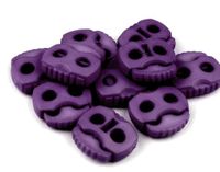 cyclingcolors 10 x eindstoppers, 20 x 20 mm, rond, kunststof, stopper, koord, verstelbare sluiting, elastisch koord, schoenen, rugzakken, tent, camping, paars