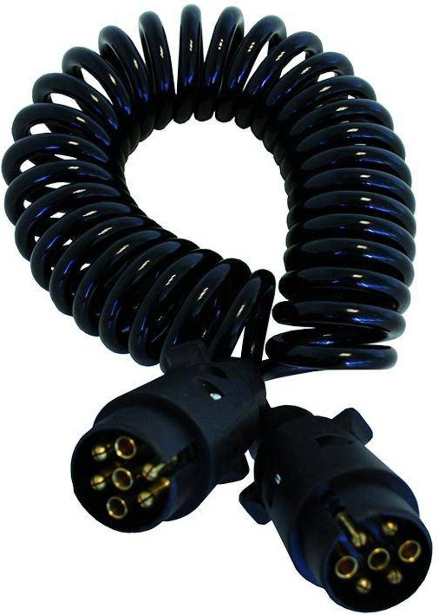 ProPlus Spiraalkabel 3 meter 2 x 7 polige stekker