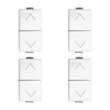 Elektronova Dubbele schakelaar met vergrendeling voor rolluiken 1P 10A compatibel Bticino Matix - verpakking van 4 stuks