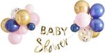 Ginger Ray Baby Shower Guirlandes & Ballons Pack - Rose, Violet, Or
