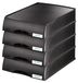 Organiseur de bureau - Noir polystyrène - Empilable