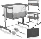 Lionelo Aurora 3in1 Co-sleeper - Babybedje tot 9 kg - Grijs