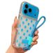 Apple Coque PC/TPU iPhone 17 Pro/18 Pro avec film pour objectif et sangle - Polka Dot - Bleu Ciel