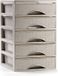 PlasticForte Ladeblokje - bureau organizer met 5x lades - beige