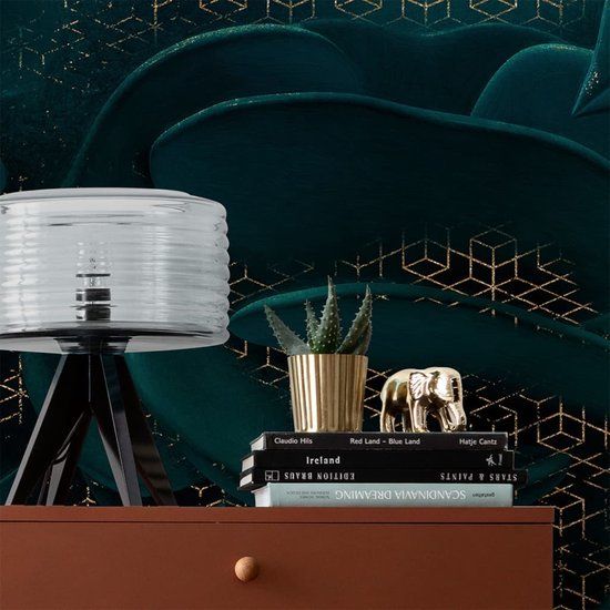 Komar Ombres Fotobehang - 400x280 cm - Art Deco - Bloemen