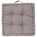 Atmosphera Coussin de sol carré - gris - coton - 38,5 x 38,5 x 8 cm - carré - Extra épais
