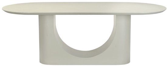 DÉJA Living Eettafel Motala - Ovaal Off White Betonlook - 240x100x76cm