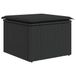 vidaXL Tuinkruk met kussen 55x55x37 cm poly rattan zwart
