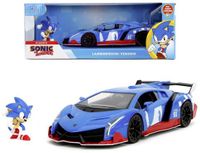 Jada Toys Sonic Lamborghini Veneno 1:24 Blauw Metaal