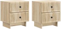 vidaXL Nachtkastje Sonoma Eiken 43 x 34,5 x 47,5 cm Bewerkt hout