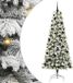 vidaXL Sapin de Noël artificiel pliable 300 LED Vert et Blanc 240 cm