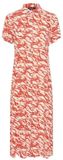 Soaked in Luxury Dameshemdjurk Zaya Korte Mouw Gebloemd Polyester Rood M