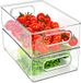 Ibenzoa® Set van Twee Transparante Koelkastopbergdozen met Handgreep