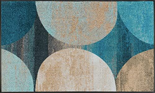 Wash+Dry mat - polyamide - blauw - 75 x 120 cm