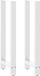 vidaXL Bartafelpoten - 2 stuks - 40x(110-111) cm - Staal - Wit