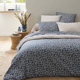 Origin Lyocell bedrukt dekbedovertrek, Margot, 240 x 220 cm, blauw en beige