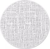 Zeller placemat Circle - 10x - glanzend wit - kunststof - rond - Dia 38 cm - onderlegger
