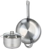 Fackelmann Set van 1 Koekenpan 32 cm en 1 braadpan 20 cm Elo Profi Brillant