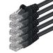 1aTTack.de CAT.6 CAT6 Ethernet LAN-netwerkkabel 1000 Mbit/s patchkabel, 2m, zwart, 5 stuks