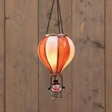 Anna's Collection Ballon de baudruche avec père Noël 20led avec effet flamme 14x25cm rouge/blanc fonctionne avec 2 piles aaa avec 6 heures minuterie