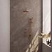 Brauer Copper Carving Thermostatische Regendoucheset Inbouw - Hoofddouche 20 cm - Gebogen Wandarm - Handdouche Staaf - Doucheslang - Geintegreerde Glijstang