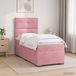 Maison Exclusive - Lit boxspring avec matelas et tête de lit rose 100 x 200 cm velours